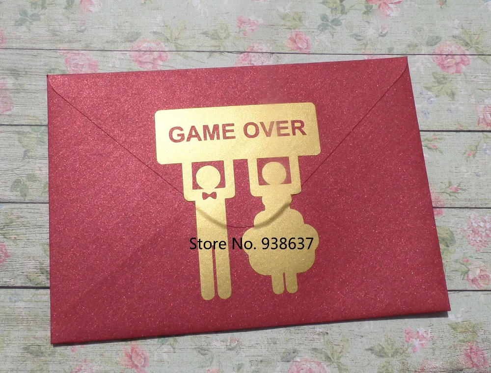 24 наклейки с надписью GAME OVER для невесты и жениха забавные свадебные приглашения