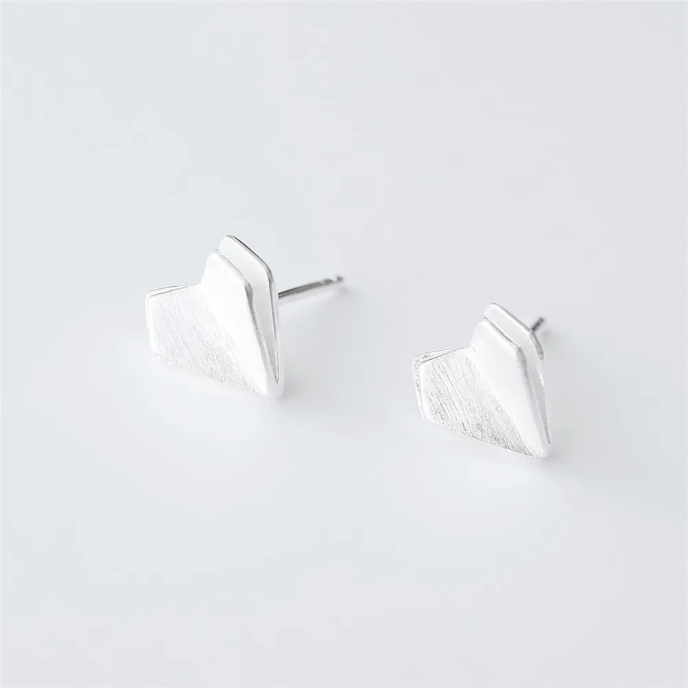 double-deck heart earrings 100% 925 Sterling silver Jewelry fashion Hypoallergenic Stud earrings for women gift