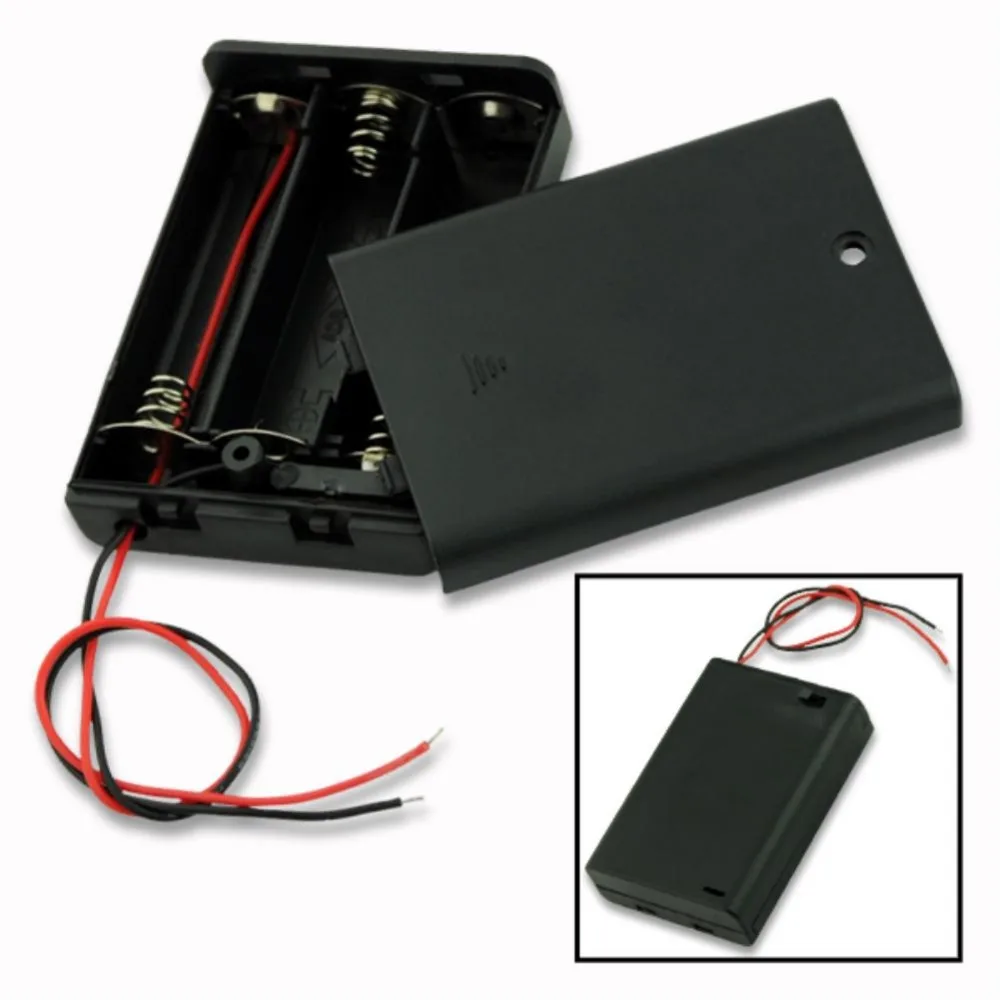 Free shipping by DHL Battery Cover Box Plastic Black 3 AA Battery Holder Case With Switch 150mm wires100pcs/lot Free shipping by DHL Battery Cover Box Plastic Black 3 AA Battery Holder Case With Switch 150mm wires100pcs/lot