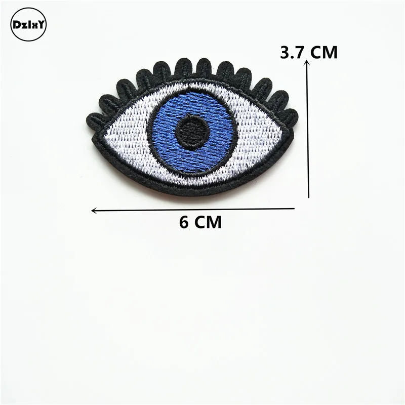

1 PCS Eyes Embroidered Iron on Patches for Clothing DIY Apparel Accessories Garment Sewing Sticker Appliques Badge 6*3.7 CM @KK3