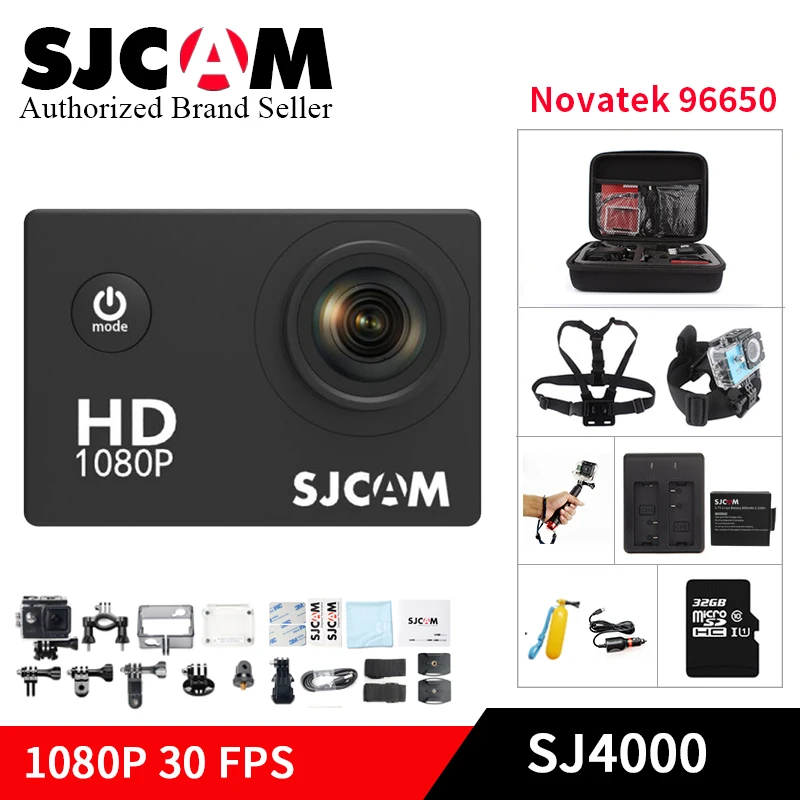 

Original SJCAM SJ4000 Action Camera 2.0 inch Diving 30M Waterproof 12MP Sensor Extreme Sports DV Bicycle Action kamera sj yi dvr