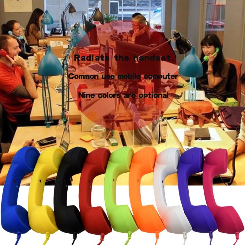 DATA FROG Wireless Retro Telephone Handset and Wired Phone Handset Receivers Headphones for a mobile phone with comfortable call