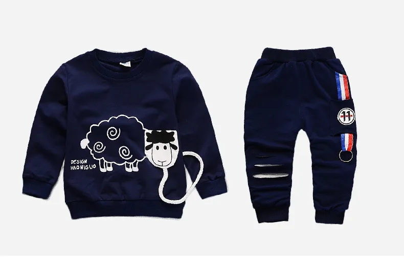 Toddler Girl Fall Outfits 2018 Spring Autumn Baby Boys Clothes Sheep Tops Pants Children Clothing Set Kids Sports Suit For Girls (4)
