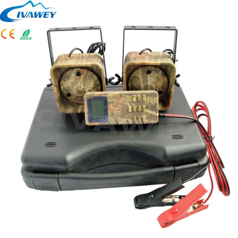 

Timer on off 2pcs 50W 150dB speaker 200 bird animal sound decoy Electronic hunting equipment bird voice mp3 player goose decoys