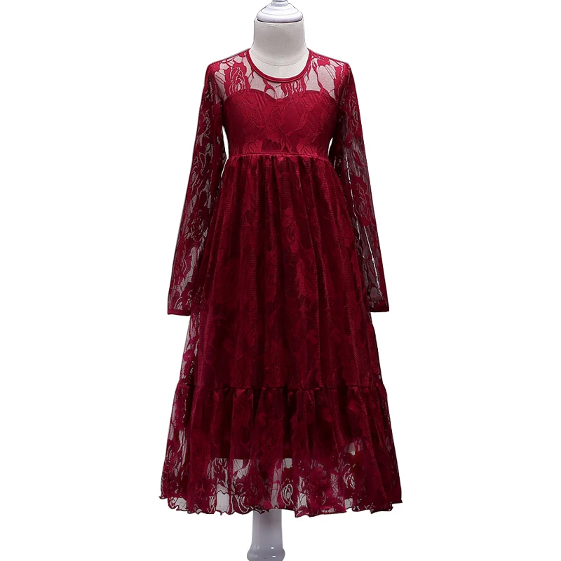 

Girls Dress 2018 Elegant Girl Evening Dress For new year Long sleeve Kids Clothes Autumn Girls Party Dresses 3-12 Years Vestido