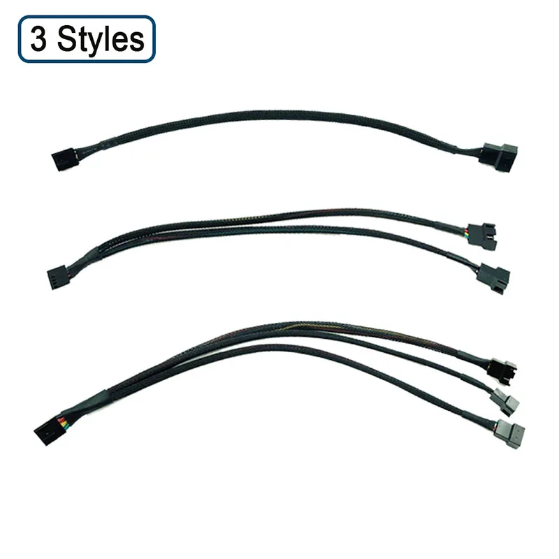 

2019 New Mainboard CPU 4 PIN Fan Extention Cables PWM 4P Adapter Cable Computer Case Mainboard Power Cables Connectors Splitter