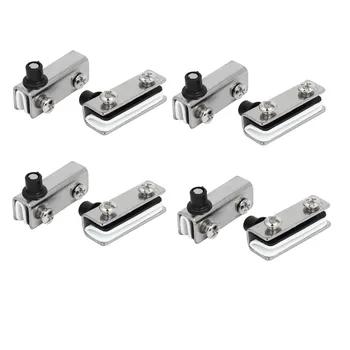 

Bathroom Shower Door Pivot Hinges Clamp Clips Holders 8pcs for 3mm-5mm Glass