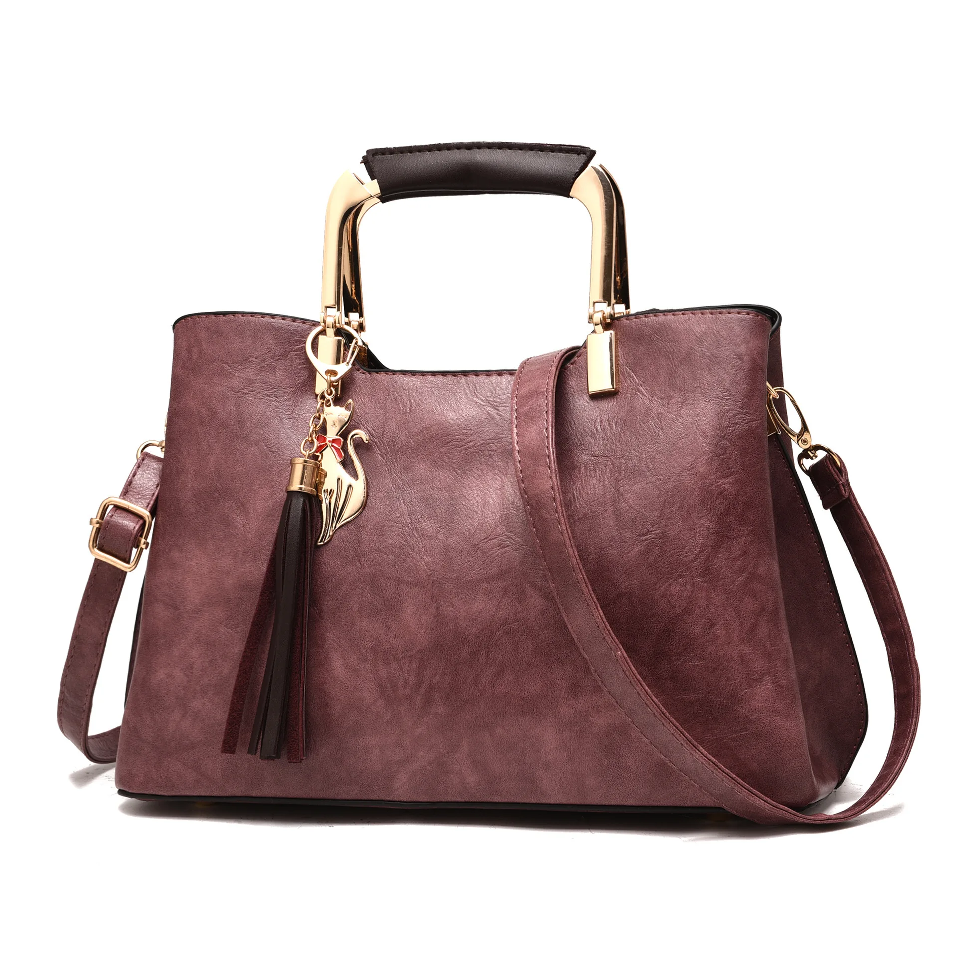 Сумка, женская сумка через плечо, Женская Ручная сумка, женская кожаная сумка-мессенджер, bolso mujer, сумки tas vs - Цвет: Violet