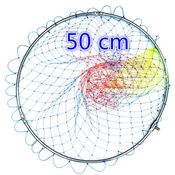 Диаметр 40 см-50 см сачок для рыболовов dip net красочные tuck сети рыболовные сети rede de pesca креветки нейлоновая сеть Открытый инструмент - Цвет: colourful D 50