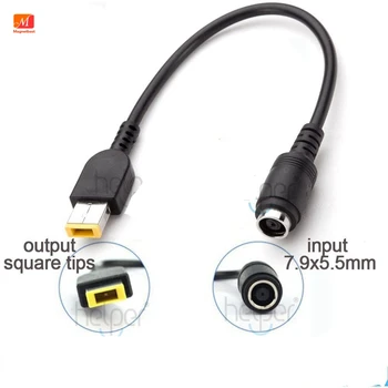 

10ps/lot 7.9*5.5mm Round Jack to USB Square Power Adapter Converter Cable For Lenovo ThinkPad YOGA 11 13 G500 G505 DC Jack Cord