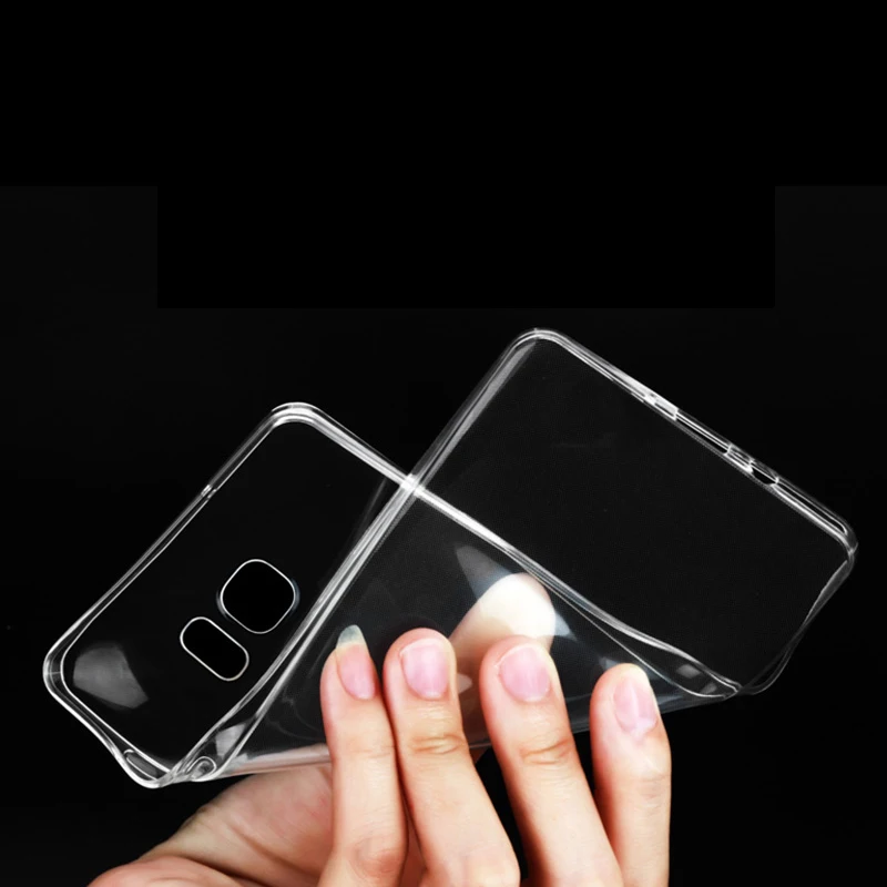 Ультратонкий чехол из ТПУ для Samsung Galaxy S3/S4/S5/S6/S7/S8/S9 Edge Plus прозрачный мягкий