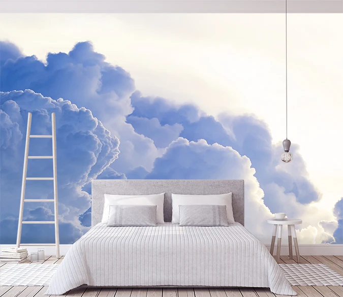 

[Self-Adhesive] 3D Dark Clouds Sky 1 Wall Paper mural Wall Print Decal Wall Murals