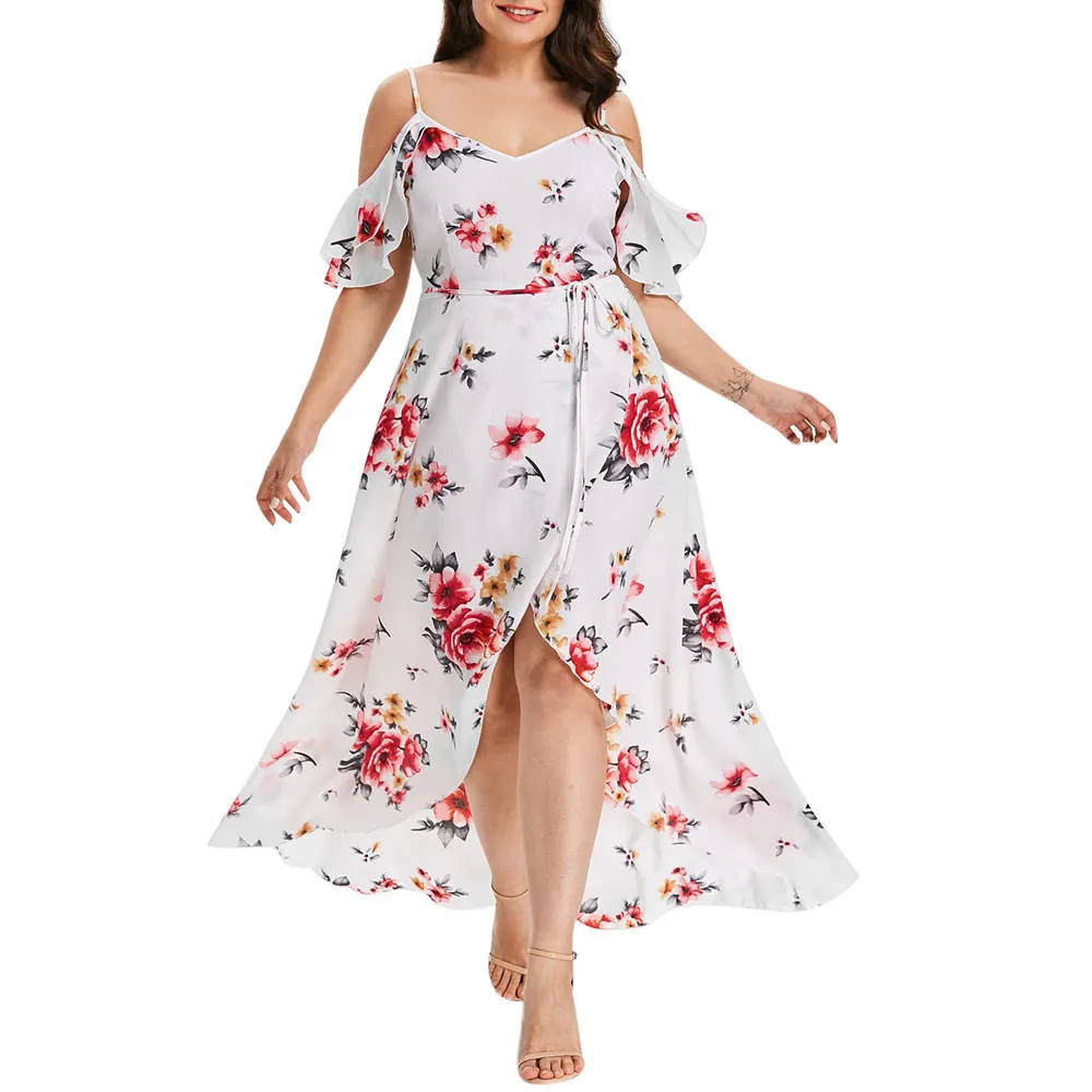women's cold shoulder summer dresses