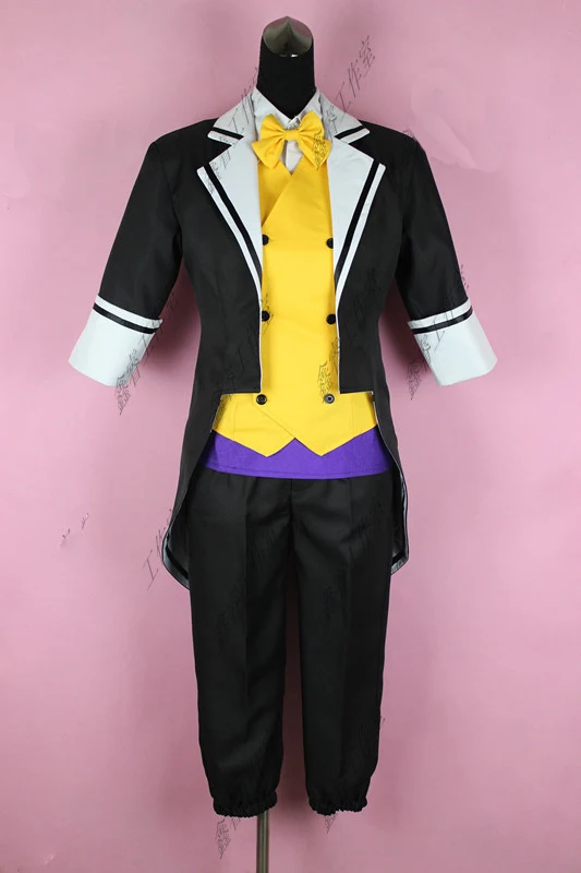 

Hot Anime Vocaloid Hatsune Miku Project Diva Rin Cosplay Costumes Yumekui Shirokuro Baku Uniforms Suit S-XL For Male Role Paly