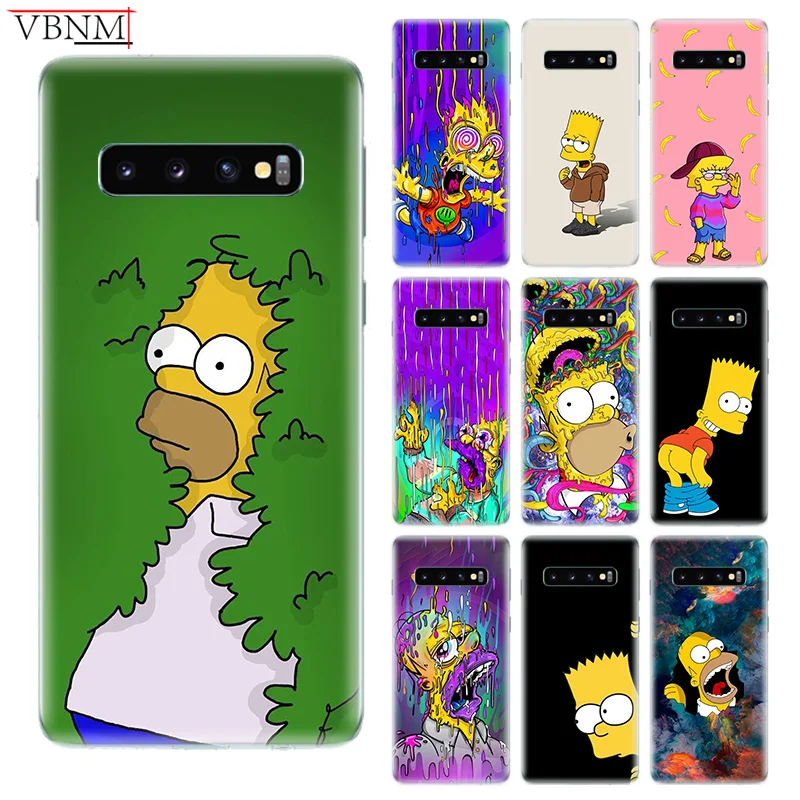 Желтый чехол Homer J. Simpson для samsung Galaxy S10 S6 S7 Edge S8 S9 Plus lite Note 8 9 M10 M20 M30 Подарочный на
