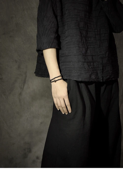 2019-New-Design-Natural-Lava-Stone-Two-Row-Tibetan-Buddhism-Bracelet-With-The-Third-Eye-Of-Budda-Charm-Thin-Jewelry (6)