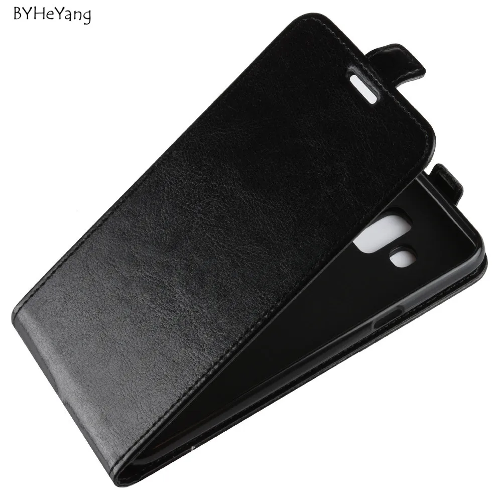 BYHeYang For Samsung Galaxy J7 Duo Case Flip Wallet PU Leather Back