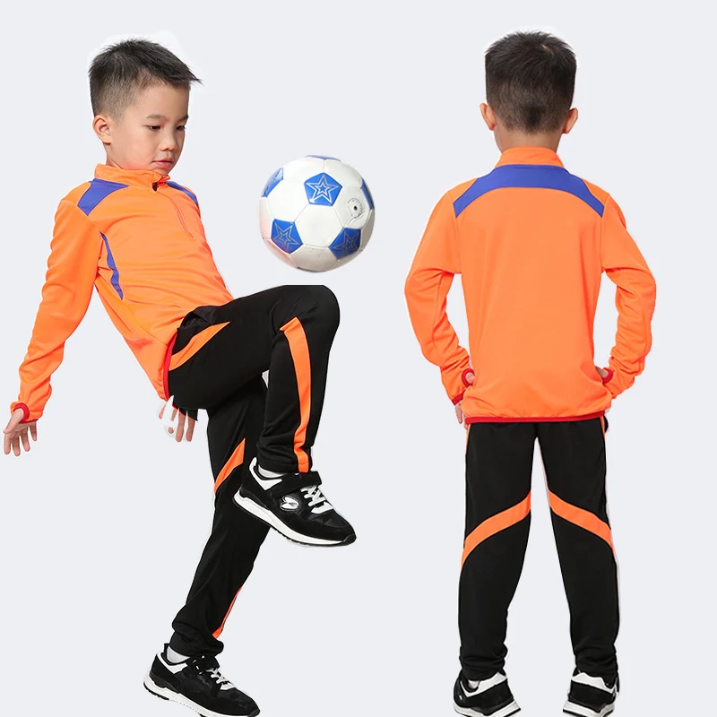 

2018 Kids spring and autumn long-sleeve football suit soccer sets sports competition training team Stes children running pants