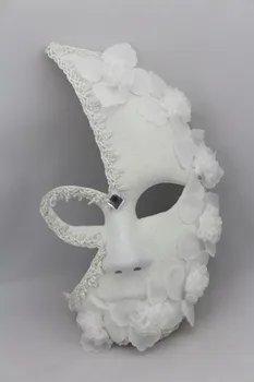 

Masquerade Princess Venice mask terror mask white lace diamond mask