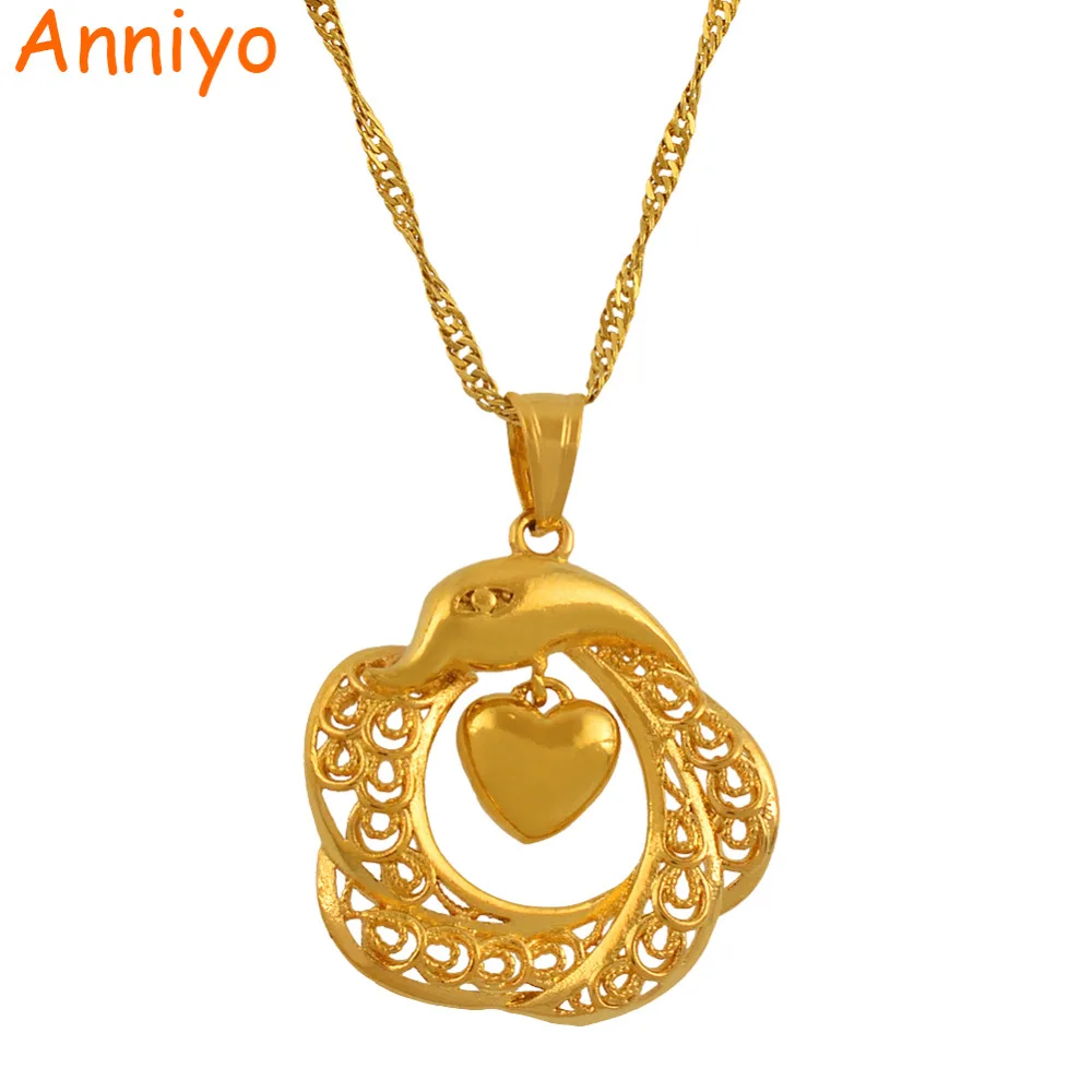 Anniyo Очаровательные Подвески с изображением дельфинов ожерелья для женщин