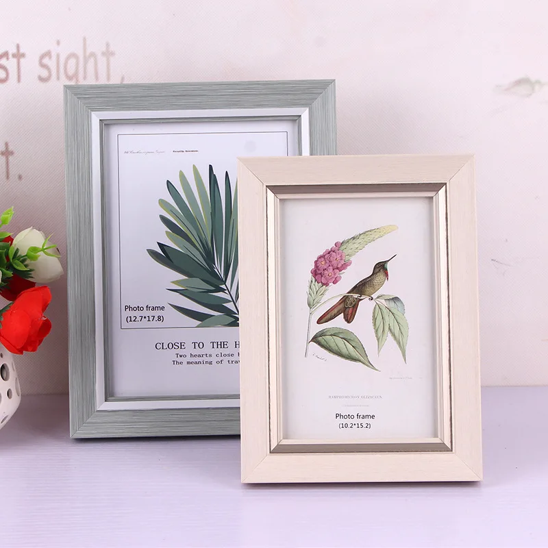 Rectangle Wood Pictures Frames Desk Table Decor Photo Frame