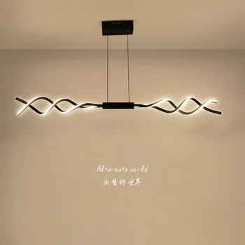 

44W L135cm Modern Led Lustre Pendant Lamp Dining Room curved Aluminium Led Suspend Lamp Minimalism Luminarias Lamparas