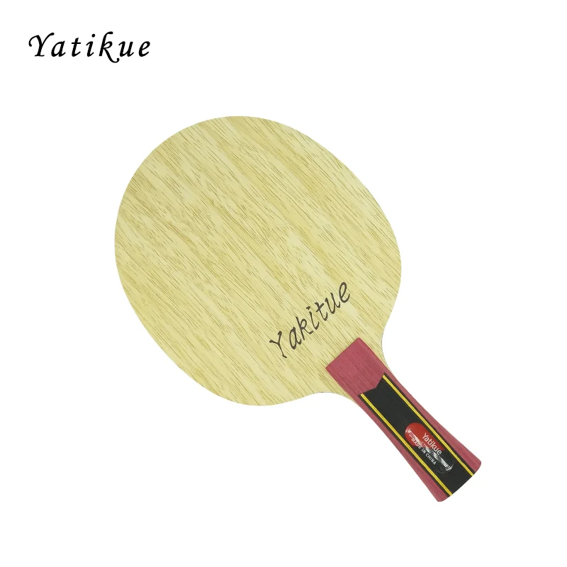 Comprar YATIKUE serie Profesional de mango largo de madera pura Ping Pong bate de fibra de carbono raqueta de tenis de mesa