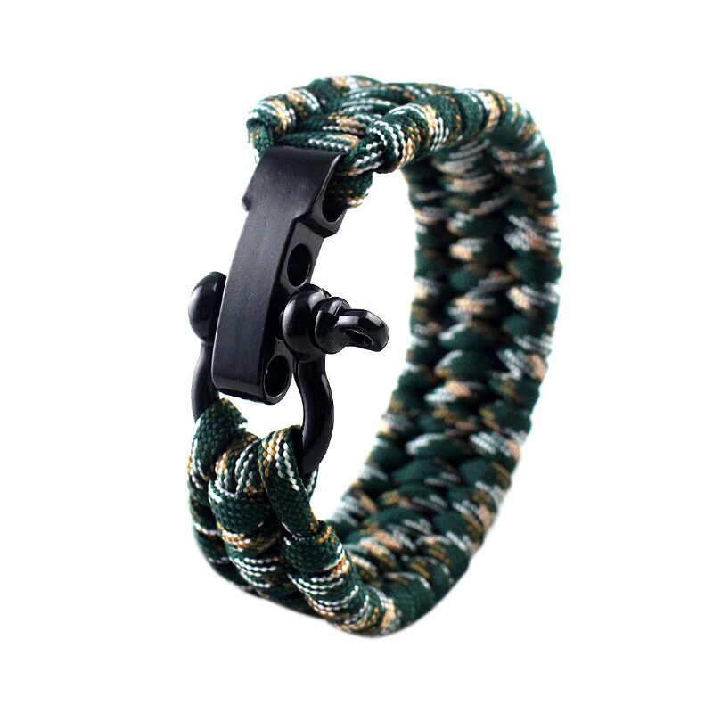 في 7 في واحد مغامرة cample تسلق حبل الحبل 440 paracord بقاء mil spec البلاستيكية أداة مع مشبك