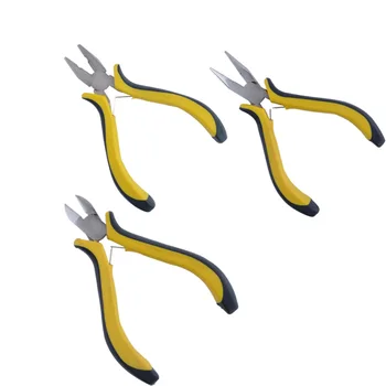 

3 Pieces/Set High Carbon Steel 4.5" Mini Plier Kit Long Nose Plier +Mini Diagonal Plier +Needle Nose Plier With Nickle Plated