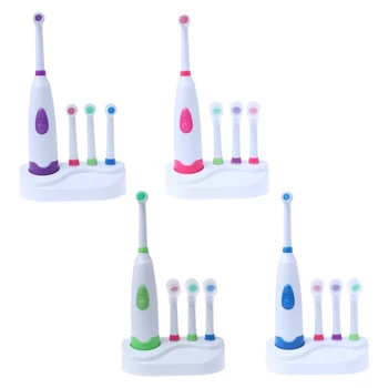 

1set Electric Toothbrush Battery Operated with 4 Brush Head Oral Hygiene Health New Hot