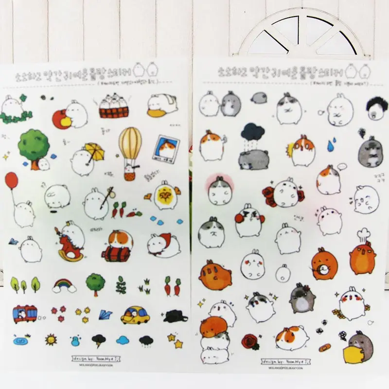 6 листов/упаковка наклейки из ПВХ|6 sheets|kawaii pvc stickerstickers school |