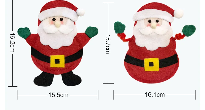 6 шт./компл. Merry украшения для рождества Ножи, столовая ложка, вилка, держатель для столового серебра мешок для рождественских стол Декор