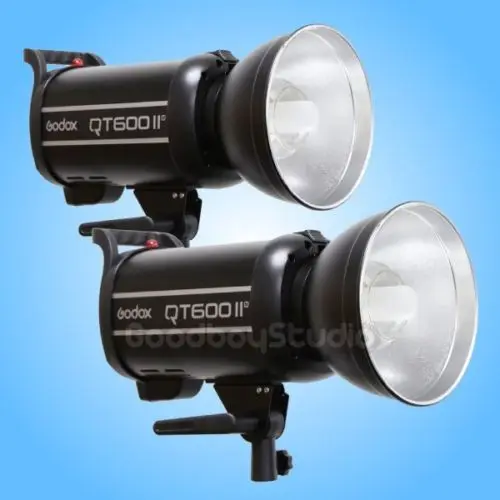 

2PCS Godox QT-600IIM 600W 2.4G X-System High Speed Studio Strobe Flash Light
