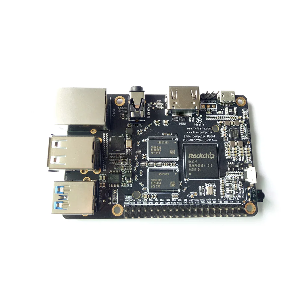 Подставка Firefly ROC RK3328 CC поддержка Gigabit Ethernet USB 3 0 4K дисплей Ubuntu и