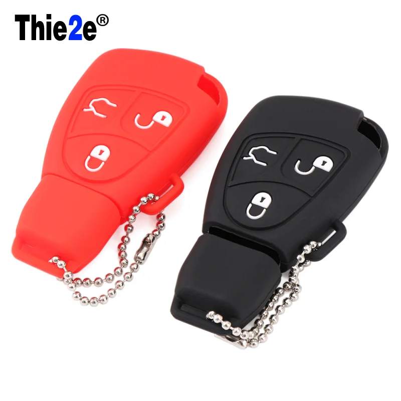 

Car Key Silicone For Mercedes Benz B C E ML S CLK CL 3B 3BT keyless entry protective key set jacket Cover case remote
