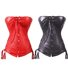 Новые весенние сексуальные модные корсета пряжки из искусственной кожи женское нижнее белье верх
