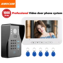 1000TVL IR Door Camera Video door phone System Video Intercom Doorbell kit support Password / Rfid Keyfobs Card Unlock