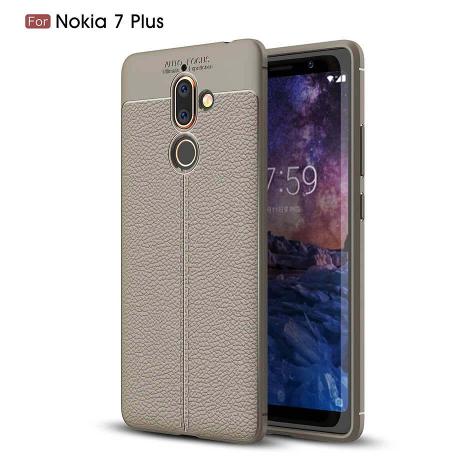 REAOOM Litchi Pattern PU Leathe Case for Nokia 7 Plus Phone Cover for Nokia 5 6 7 8 X6 Business Fitted Case for Nokia Case Coque (16)