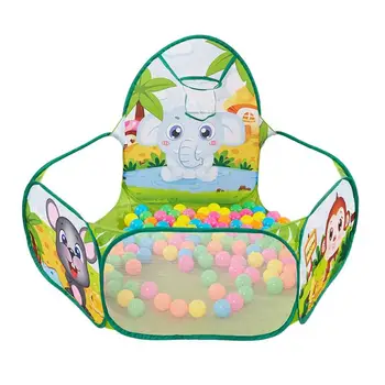 

Portable Kids Toys Tent Cartoon Game Ball Pits Indoor Cartoon Pattern Environmental Protection Material Playpen for Kids Present