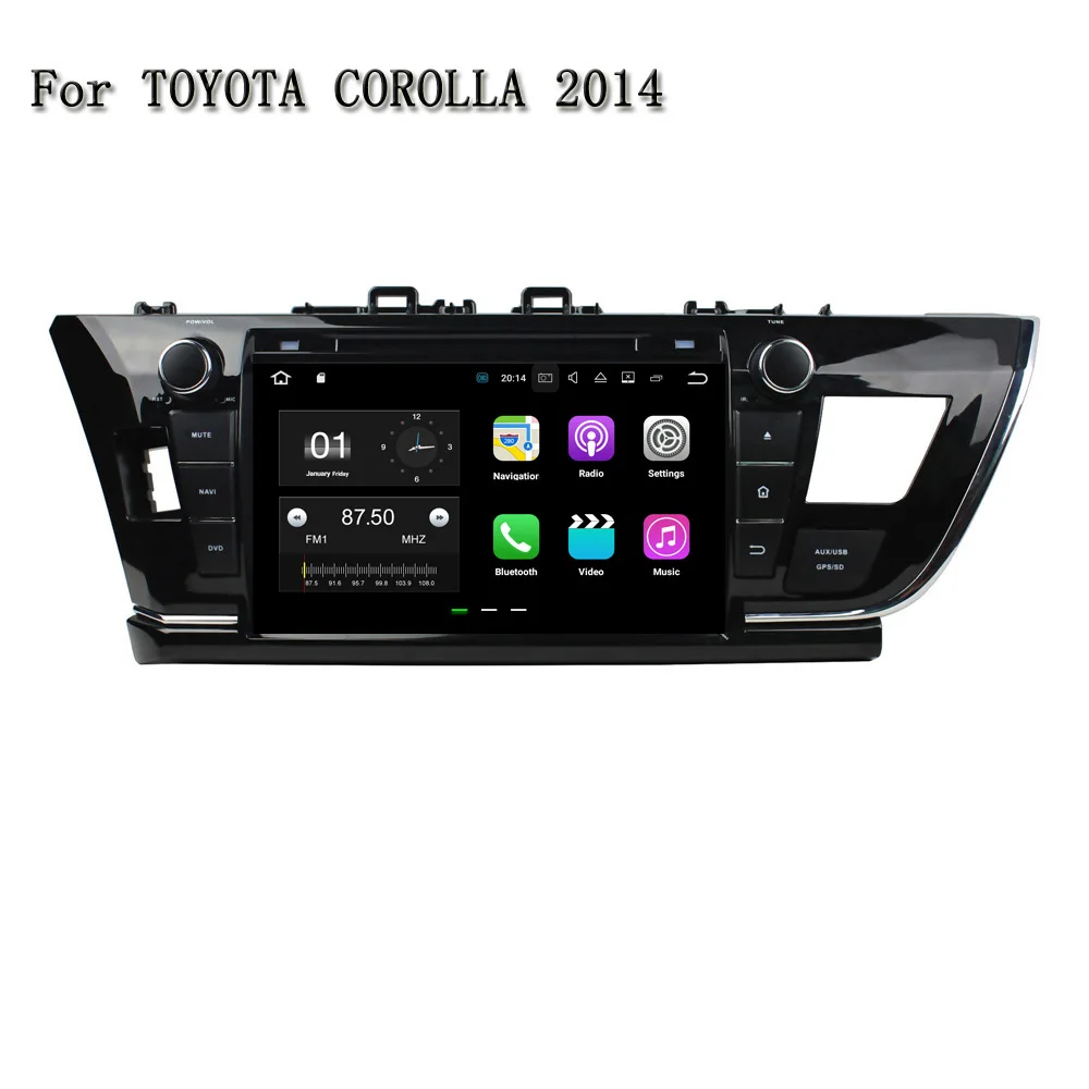 Android 8.1.0 4 ядра 2G RAM Rockchip PX3 Cortex A9 4-core dvd-плеер gps стерео радио для Toyota COROLLA 2014-2015 |