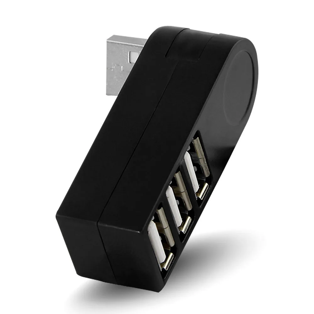 Rotatable 180 Degrees USB Hub Adapter Mini