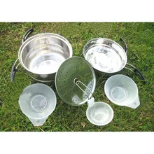 Hot Sale Outdoor font b Camping b font Hiking Cookware Backpacking Cooking Picnic Bowl Pot Pan
