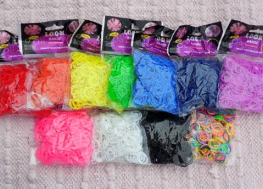 600 Pcs Refill Loom Rubber Bands Bracelet for Kids or Hair Rainbow Rubber  Loom Bands Make Woven Bracelet DIY Toys Christmas Gift