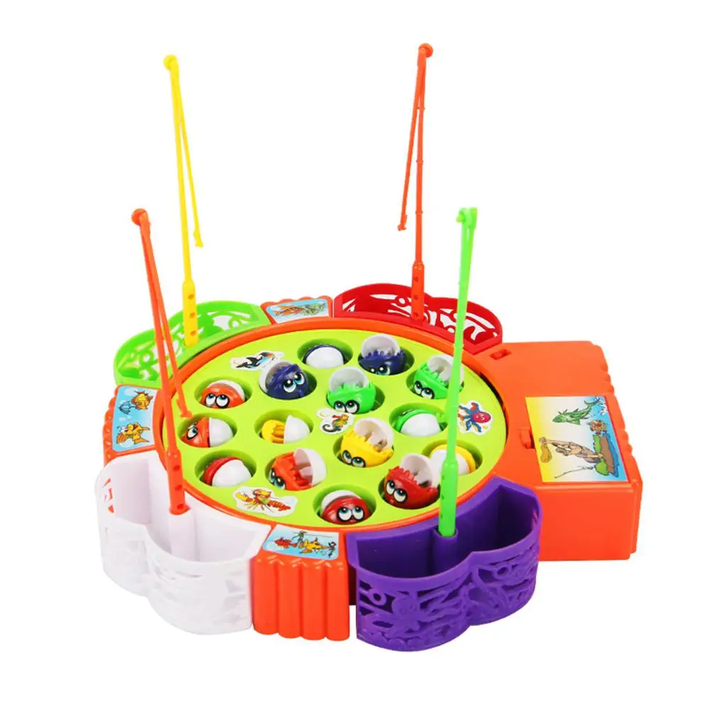 LeadingStar классические рыболовные игрушки набор образовательных музыкальные игрушки электрическая вращающаяся игра для рыбалки Забавный подарок для детей