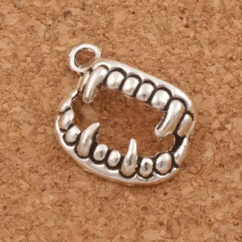 

Vampire Fangs Teeth Charm Beads 17.5x12.3mm 300PCS zinc alloy Pendants Jewelry DIY L165