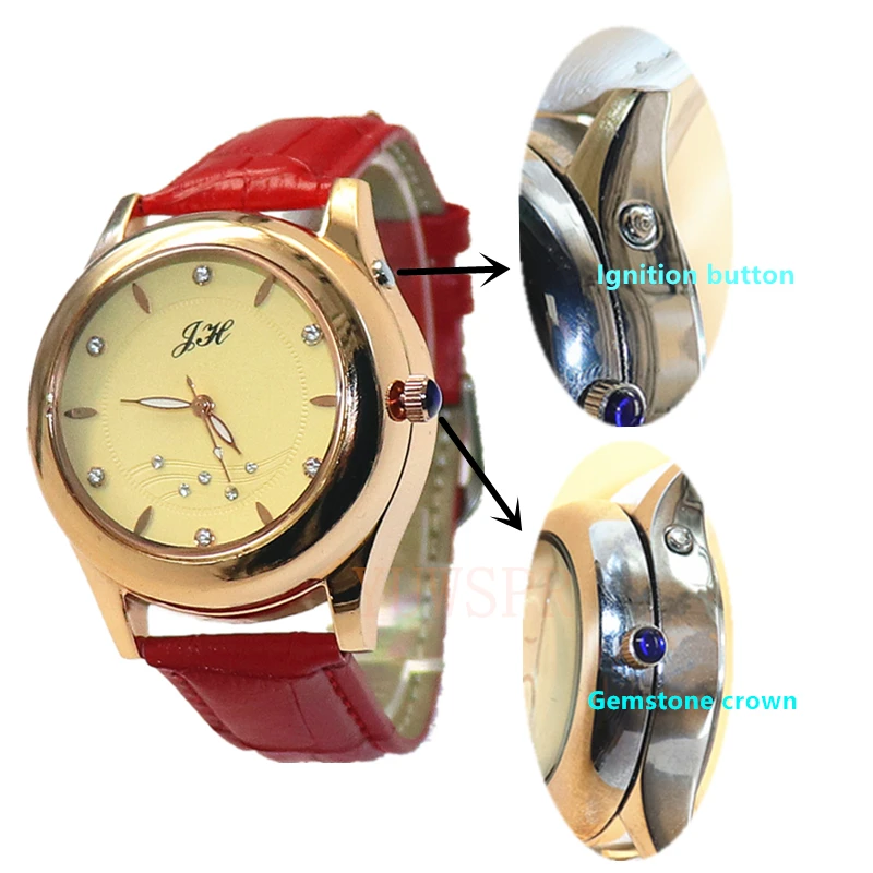 Женские часы с прикуривателем кварцевые usb зарядкой Непродуваемые беспламенные