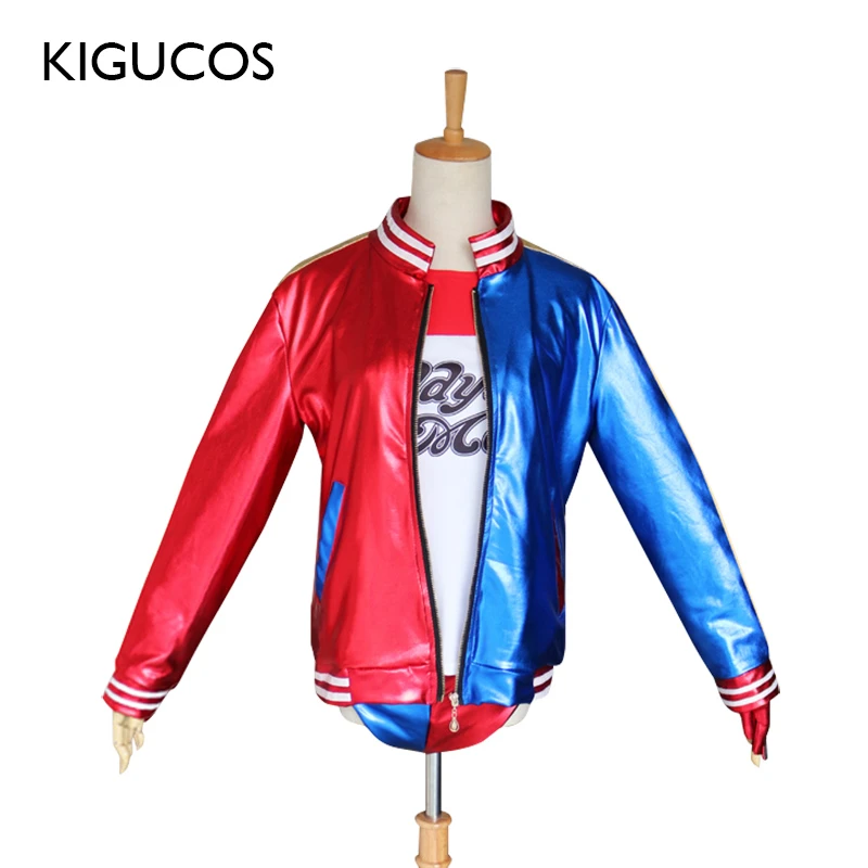 Suicide Squad Harley Quinn Cosplay Costume T-shirt Coat Jacket Party Festivals
