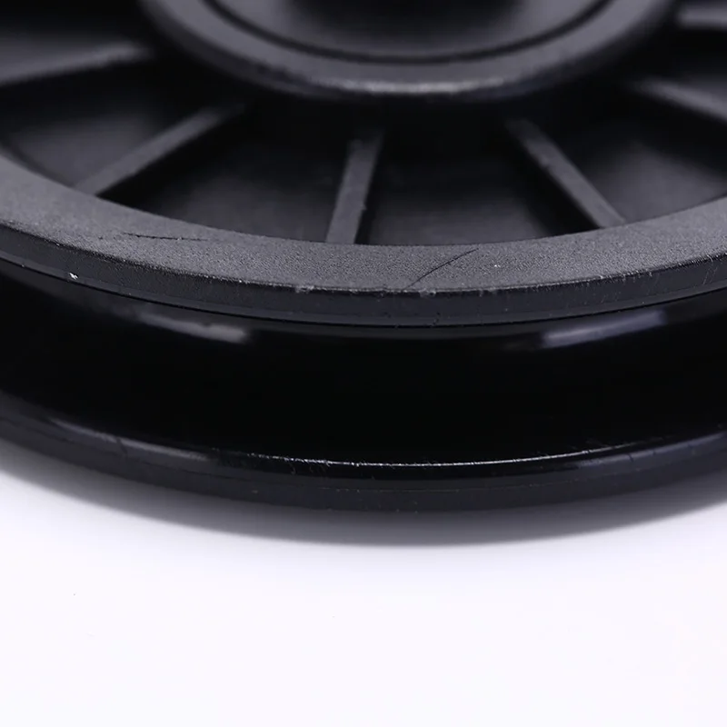 1Pc 105mm Black Bearing Pulley Wheel Cable Gym Equipment Durable And Wearproof Abs Material