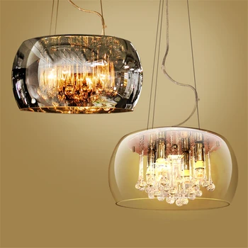 

Nordic LED Glass Shade Crystal kitchen dining & bar Pendant Lights Luminaires Lamps shade Noveity lamp Home Lighting Fixtures