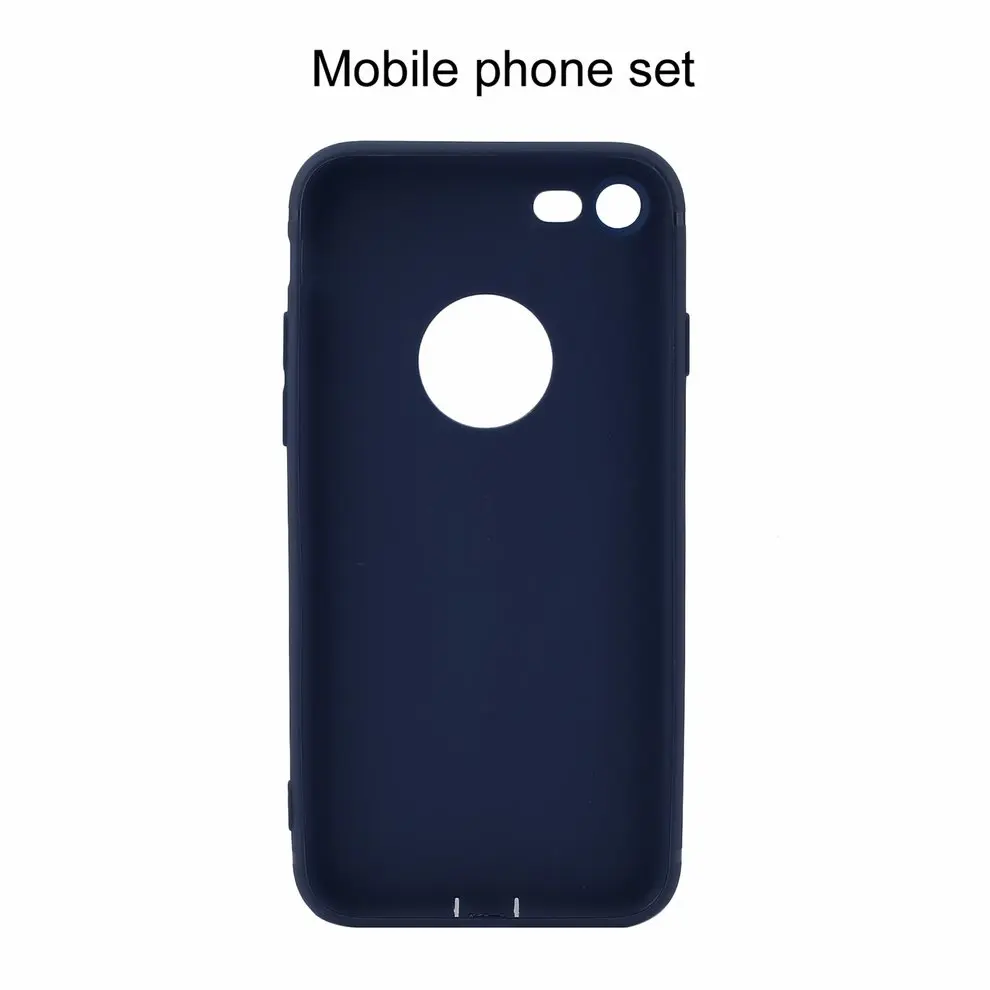

8pcs Blue Silicone Matte Back Cover Shockproof Protective Phone Case Shell For iPhone 7
